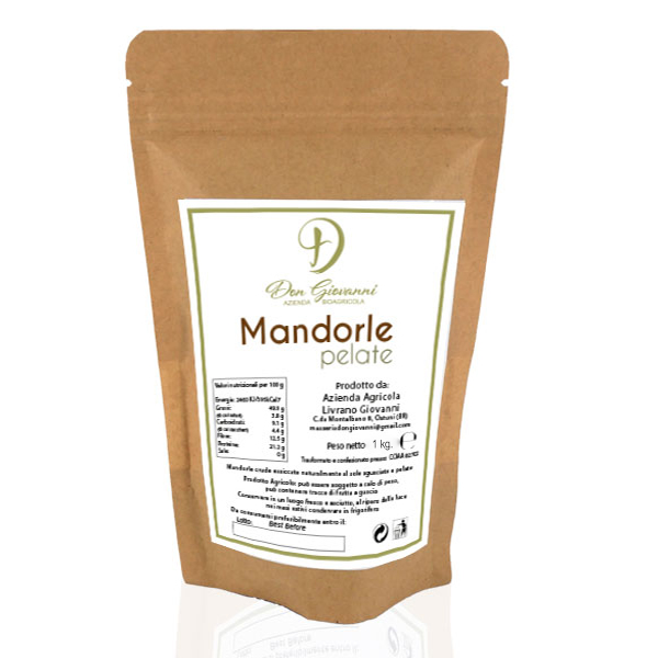 Mandorle pelate Biologiche Puglia Masseria Don Giovanni